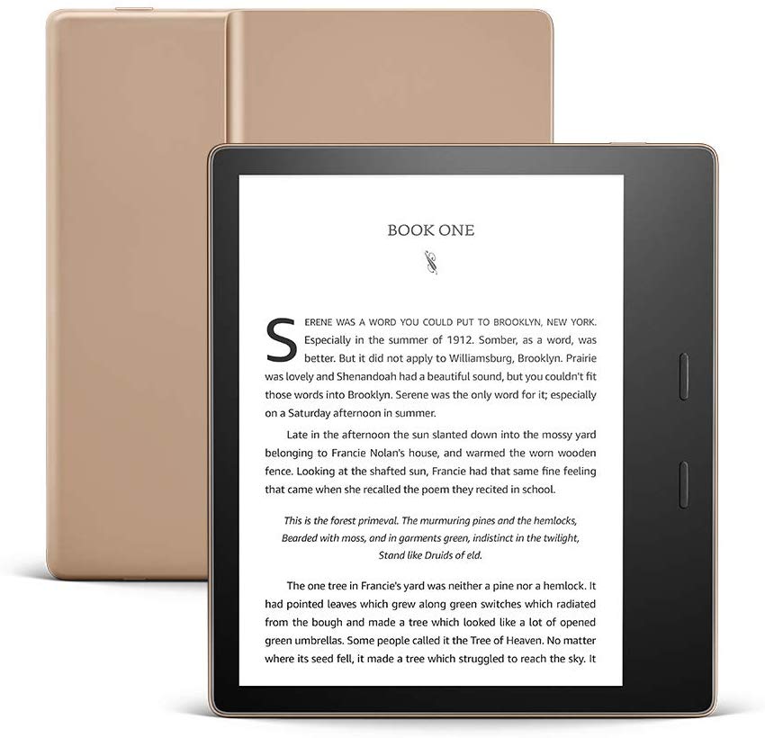 Amazon Kindle Oasis 2019 E-reader 32GB, Champagne Gold - Includes Special Offers