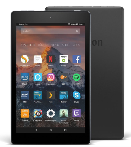 [AmazonB0794RHPZD#RFB] Amazon Fire HD8 Tablet (2018) 16GB, Black - Includes Special Offers - Refurbished