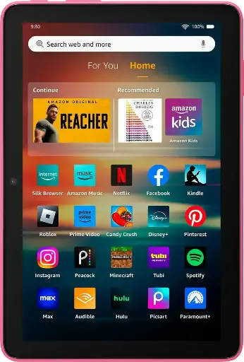 [AmazonB0CVD9FV99] Amazon Fire HD8 Tablet (2024) 32GB, Hibiscus - Includes Special Offers